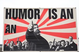 "Humor is an illusion!" propaganda poster