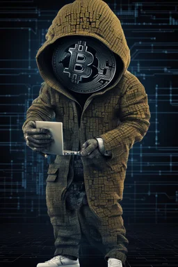 Bitcoin hacker matrix, photorealistic, soft colors,