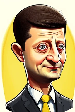 Volodymyr Zelensky cartoon 2d