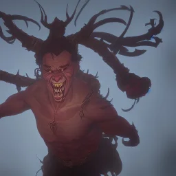 Epic photo of evil muscular krampus