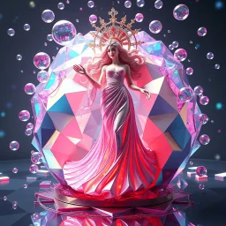 very complex CIFY structure ,pretty viberating color environment 3d metalic and crystal recursive evolving and animating beveled geometric base very complex CIFY structure emiting bubbles that broke, goddess of love in a pretty cleric dress comes out dancing gracefully , viberating color moving very in modern city escape environment while camera tracking it.write in down screen 3d animating"Made in Grok By:J.Babakan"