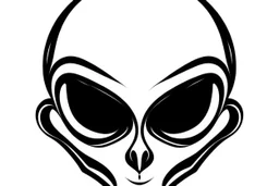 alien head clip art stencil