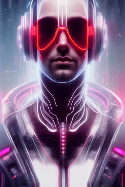 cyberpunk, head, men, portrai, tron