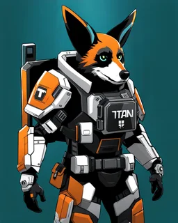 a titanfall pilot that is part bat, concept art, furry, humanoid, cyberpunk, anthropomorphic bat, titanfall 2