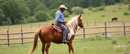 Horse as a cowboy