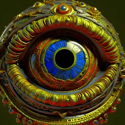 Expressively detailed and intricate 3d rendering of a hyperrealistic “steampunk eyeball”: front view, symetric, organic, dripping colorful paint, tribalism, gothic, shamanism, cosmic fractals, dystopian, dendritic, stylized fantasy, mati klarwein, artstation: award-winning: professional portrait: atmospheric: commanding: fantastical: clarity: 16k: ultra quality: striking: brilliance: stunning colors: amazing depth: masterfully crafted.