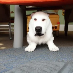 Scally is under the chair