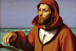 Fisherman wearing hoodie by Andrea del Sarto