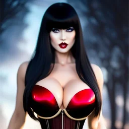 Ultra detailed fullbody Portrait in oil on canvas of busty Vampirella wearing minimal skintight suit,intense stare,wearing tight corset,extremely detailed digital painting, extremely detailed face,crystal clear Big eyes,perfect iris, mystical colors ,perfectly centered image,cinematic composition,rim light, beautiful lighting,masterpiece,16k, stunning scene,raytracing,fit full head inside picture, in the style of robert e howard and Ken Kelley and Ohrai Noriyoshi and Simon Bisley