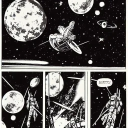 scene of space beast in the cosmos by alex raymond