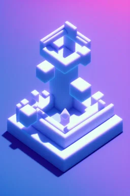 full length isometric clean art NFT, soft lighting, soft pastel gradients, high definition, 3d icon clay render, blender 3d