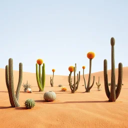 alien plants design, no background, 3d model, desert, dry
