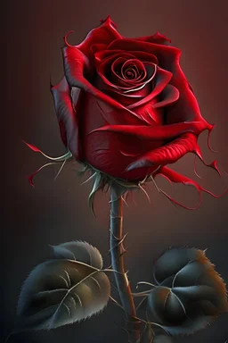 una rosa de color rojo
