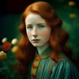 Top model Sara grace wallerstedt, autochrome, red headed