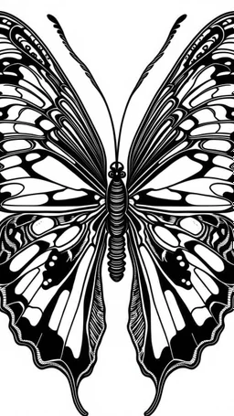 Black and white Butterfly clip art