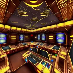 interior of a galactic ship, command center, 128K, hyperdetailed, intricate