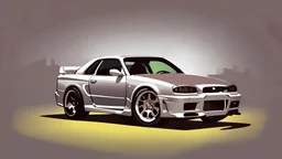 potrait of skyline r34 vector