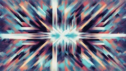 digital glitch pattern snowflake geometric abstraction by per kirkeby