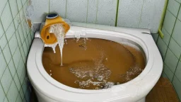 sewage water coming out of toilet