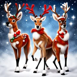 Now Dasher, Now Dancer, Now Prancer and Vixen!