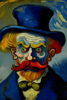 portrait of a clown by Van Gogh