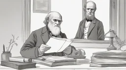 تشارلز داروين يكتب ملاحظات