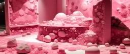 A pink magical realm designed in Ica stones