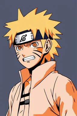 portrait of Naruto Uzumaki after a battle