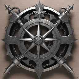 The Deicide, a weapon of immense power, forged in the depths of hell itself, brushed nickel. The double trigger system, a design that ignites the imagination. The grenade launcher, a destructive force to be reckoned with. And the pentagram, a symbol of ultimate power and darkness. The God Killer in hell, a story waiting to be told through art.