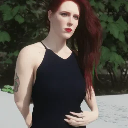 simone simons vocalist with poison ivy body