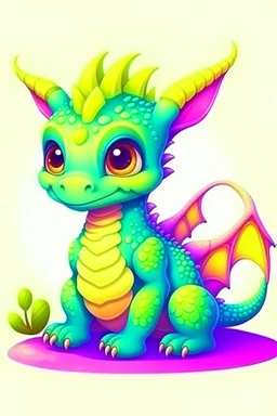 cute little dragon sitting