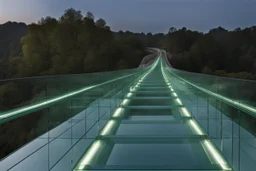 a glass bridge made of glass