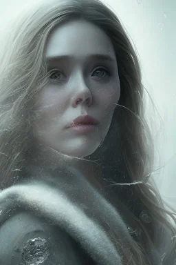 clouds of gray fog as Elizabeth Olsen’s face, dissolving, disintegrating, 8k resolution, realistic, intricate, 8k resolution, high-quality, fine-detail, digital art, detailed matte, volumetric lighting, dynamic lighting, photorealistic