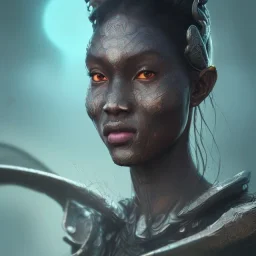 sango fantasy, fantasy magic, intricate, sharp focus, illustration, highly detailed, digital painting, concept art, matte, artgerm and paul lewin and kehinde wiley, masterpiece sexy lips Asian afro lips black African lady body Asian Dragon head silver bright rain lady outer space pretty skull head