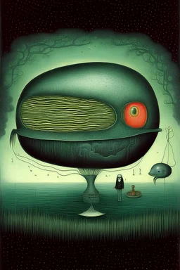 Surreal sinister weirdness Style by Duy Huynh and Clive Barker and Max Ernst, fractional reserve daydream <lora:SurrealHorror:0.6> , strange inconsistencies and absurdities, eerie, weird colors, smooth, neo surrealism, abstract quirks by Bruno Munari, album art