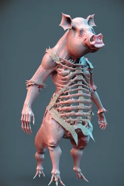 make this a pig skeleton