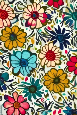 floral textile multi colors pattern