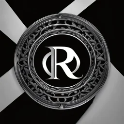 logo with the letter R end N, black and white