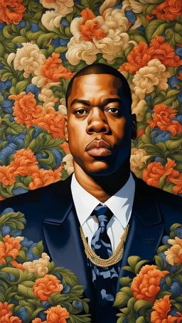 Kehinde Wiley portrait of Jay Z