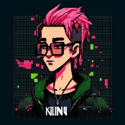 2-d pixel crypto punk named kenn