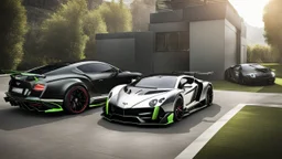 Bentley Continental GT MANSORY Fused with Lamborghini Veneno, Super Detailed, desktop wallpaper, 4K, Cyperpunk