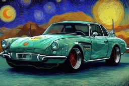 bat mobile painted by vincent van gogh