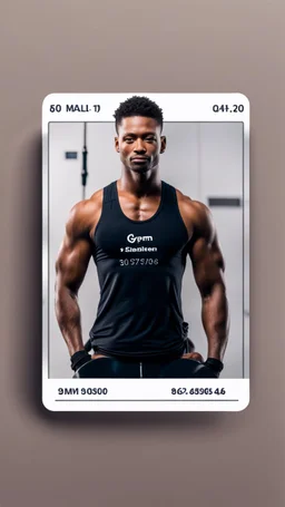 gym profile card and picture of person