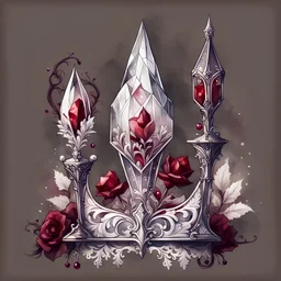 watercolor draw gothic vintage crystal, dark red with flowers, white lace and rubies, white background, Trending on Artstation, {creative commons}, fanart, AIart, {Woolitize}, by Charlie Bowater, Illustration, Color Grading, Filmic, Nikon D750, Brenizer Method, Side-View, Perspective, Depth of Field, Field of View, F/2.8, Lens Flare, Tonal Colors, 8K, Full-HD, ProPhoto RGB, Perfectionism, Rim Lighting, Natural Lightin