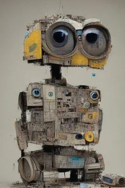 Wall-E made out of electronic junk