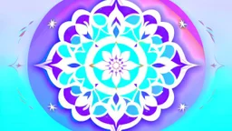 "Create a logo for 'Prana Breathwork' using an icy blue, soft purple, white, and silver color palette. Incorporate a clean circle, abstract snowflake elements, and geometric respiratory flow as graphic elements. Strive for a visually striking and minimalist design that captures the brand's essence of balance, serenity, and transformation. Ensure the logo is distinct, memorable, and reflective of the brand's holistic, educational, and therapeutic personality."