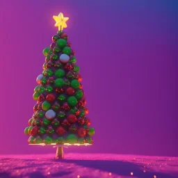 christmas tree made out of candy, 4k, 8k, highly detailed, cinematic, ultra photorealistic, ultra realistic, volumetric lighting