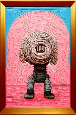 Intellectual ponzi scheme; a surreal acrylic painting in the style of Philip Guston
