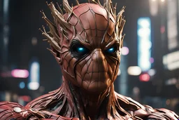 Imagine/ spiderman fuse groot ,Hyper-detailed ,8k, by xanuth