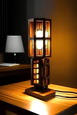 gaming table lamp inspired by hammer, modern design,